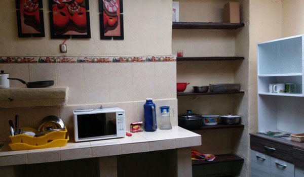 kitchen room of host family in ghana